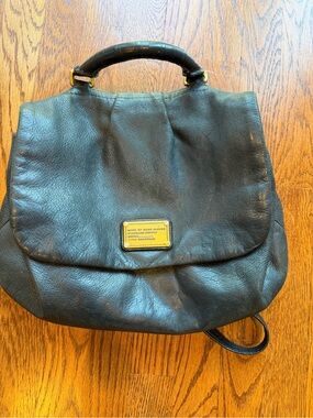 Marc Jacobs Black Leather Crossbody Satchel